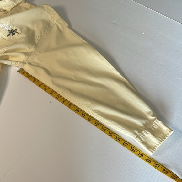 Wild Wings long sleeve cotton yellow button down shirt by Augusta Men’s size L - Picture 14 of 15